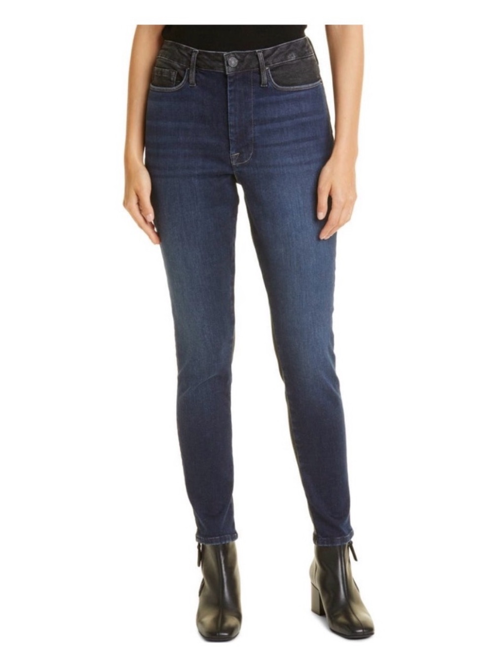 Frame Le One Denim Two Tone Women's Skinny Jeans SZ 1